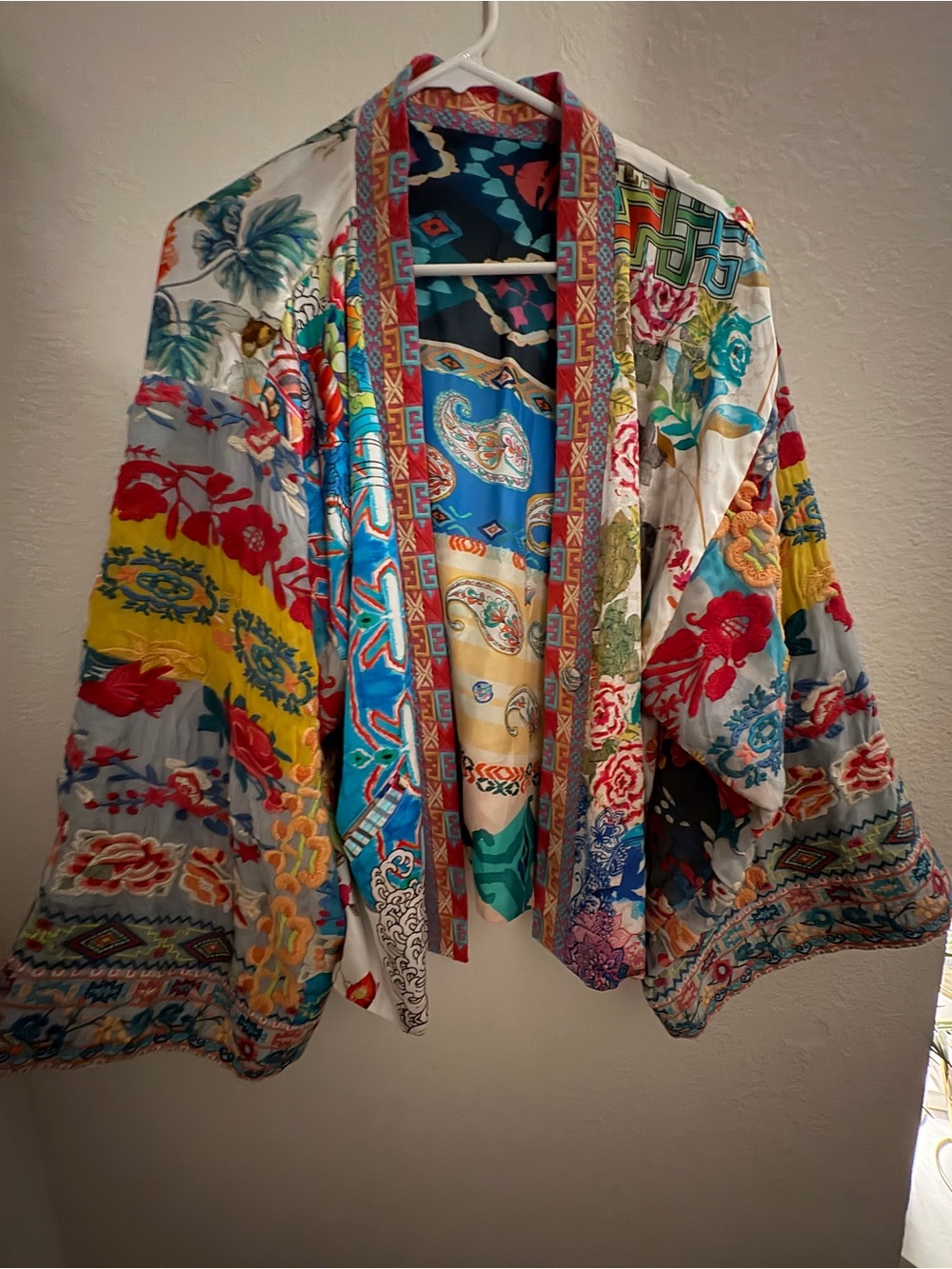 Johnny Was 100% silk REVERSIBLE kimono! Beautiful! One size. S-XL - Picture 2 of 5